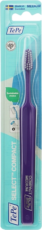 Зубна щітка Select Compact, середня, фіолетова - TePe Select Compact Medium — фото N1