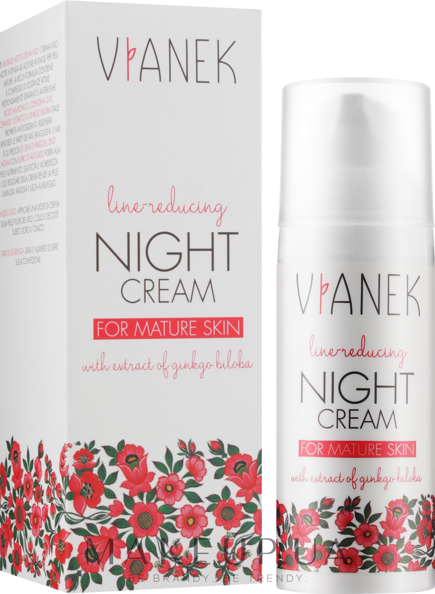 Антивіковий нічний крем для обличчя - Vianek Anti-age Night Face Cream — фото 50ml