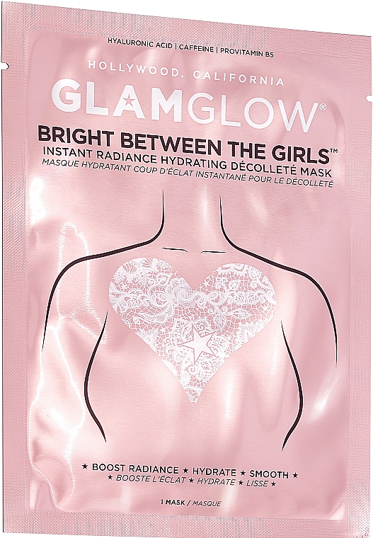 Маска тканинна для зони декольте - Glamglow Bright Between The Girls — фото N1