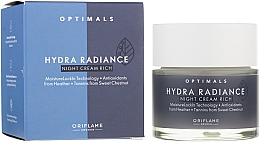 Зволожувальний нічний крем для сухої шкіри - Oriflame Optimals Hydra Radiance — фото N2