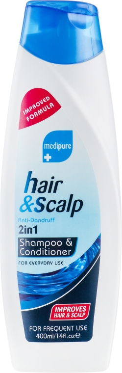 Шампунь-кондиціонер 2 в 1 - Xpel Marketing Ltd Medipure Hair & Scalp Anti-Dand Shampoo & Conditioner — фото N1