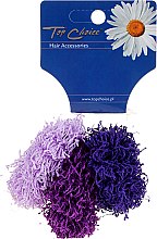 Резинки для волос "Spaghetti" 3 шт, фиолетовые - Top Choice — фото N1