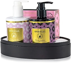 Набор - Spongelle French Lavender All In One Beauty Treatment Set (sh/gel/325 ml + lot/325 ml + sponge/1 pcs) — фото N2