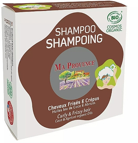 Твердий біошампунь для виткого та кучерявого волосся - Ma Provence Shampoo (у коробці) — фото N1