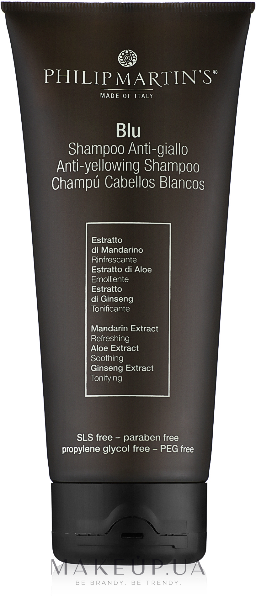 Шампунь для светлых волос - Philip Martin's Blu Anti-yellowing Shampoo — фото 200ml