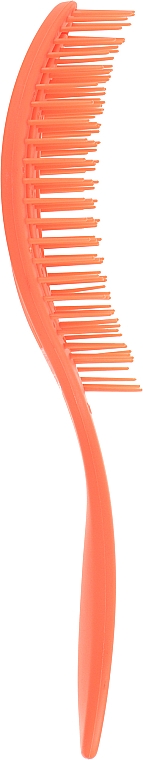 Щетка для волос массажная, скелетон "Flexi", овальная, 24 см, оранжевая - Titania — фото N3