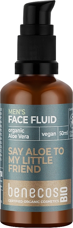 Флюїд для обличчя з органічним алое вера - Benecos For Men Bio Organic Aloe Vera Face Fluid — фото N1