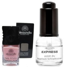 Духи, Парфюмерия, косметика УЦЕНКА Набор - Alessandro International Express Set (nail/5ml + polish dry/14ml)