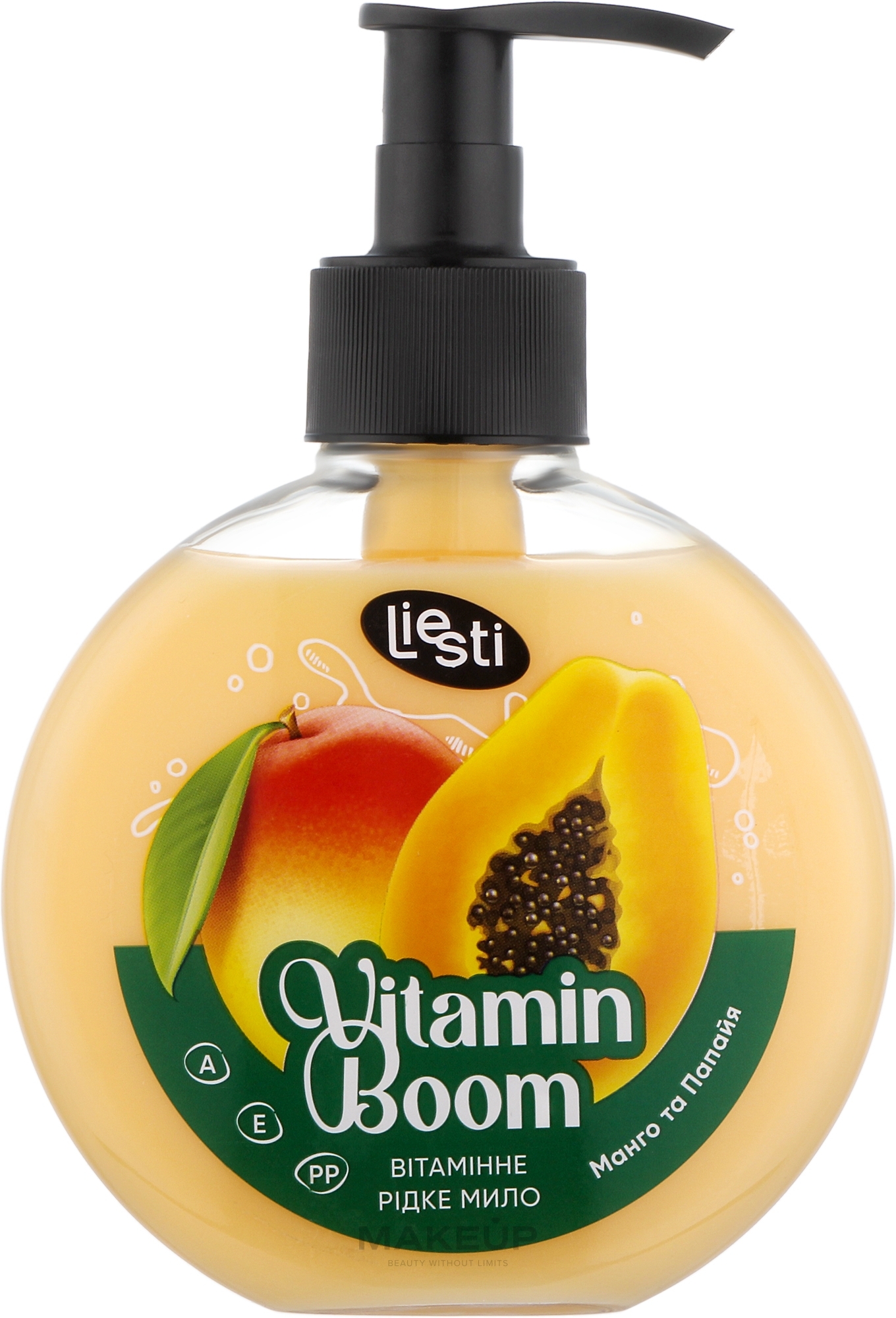Вітамінне рідке мило "Манго та Папайя" - Liesti  Vitamin Boom Liquid Soap — фото 200ml