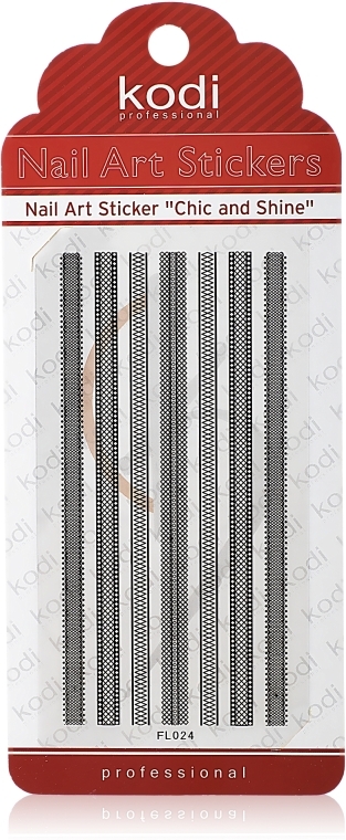 Наклейка для дизайна ногтей - Kodi Professional Nail Art Stickers FL024 — фото N1