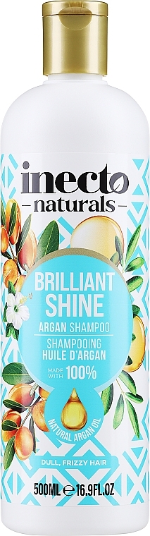 Увлажняющий шампунь для волос с аргановым маслом - Inecto Naturals Argan Shampoo — фото N1