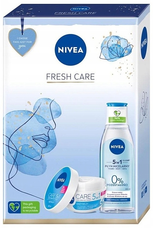 Набор - NIVEA Fresh Care (f/cr/100ml + miccelar/w/200ml) — фото N1