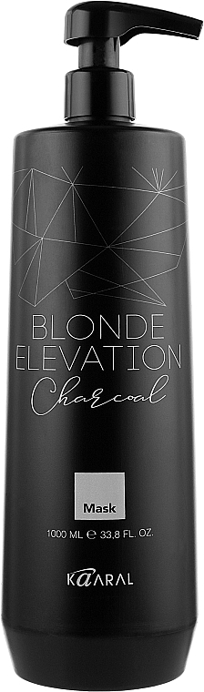 Черная тонирующая угольная маска для волос - Kaaral Blonde Elevation Charcoal Mask — фото N3