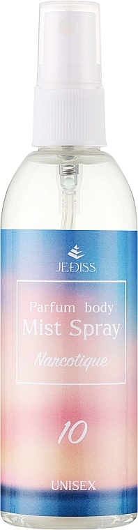 Міст-спрей для тіла та волосся - Jediss Parfum Body Mist Spray 10 Narcotique — фото N1