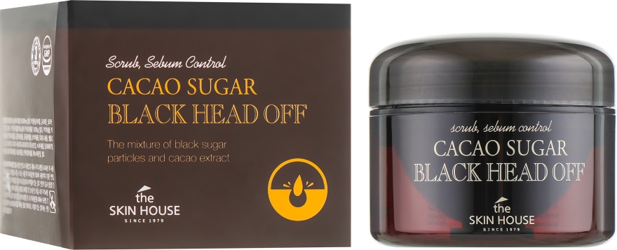 Скраб проти чорних цяток з коричневим цукром і какао - The Skin House Cacao Sugar Black Head Off — фото N1