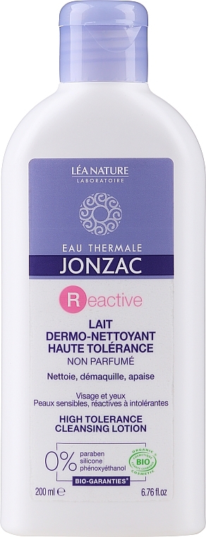 Очищувальний лосьйон для чутливої шкіри обличчя - Eau Thermale Jonzac Reactive High Tolerance Cleansing Lotion For Sensitive Skin — фото N1