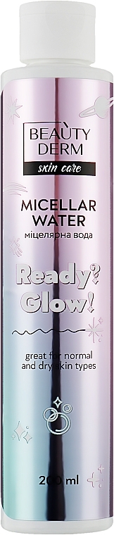 Міцелярна вода для зняття макіяжу Ready? Glow! - Beauty Derm — фото N1