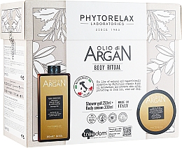 Парфумерія, косметика Набір - Phytorelax Laboratories Olio Di Argan Body Ritual (sh/gel/250ml + b/cr/300ml)