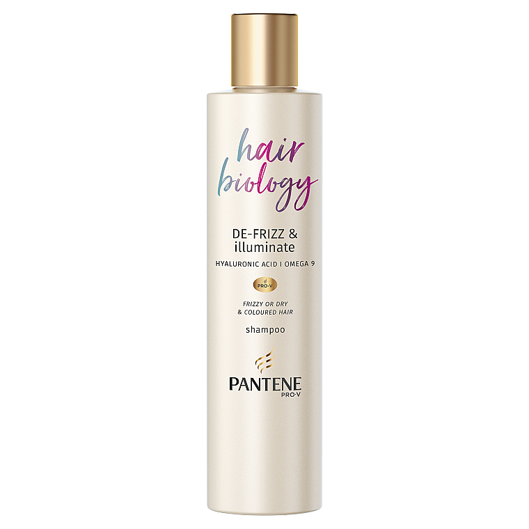Шампунь "Біологія волосся" для неслухняного та тьмяного волосся - Pantene Pro-V Hair Biology De-Frizz & Illuminate Shampoo — фото N2