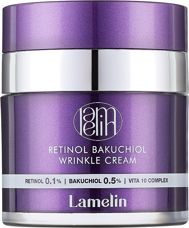 Крем для лица с ретинолом и бакучиолом против морщин - Lamelin Retinol Bakuchiol Wrinkle Cream — фото N1