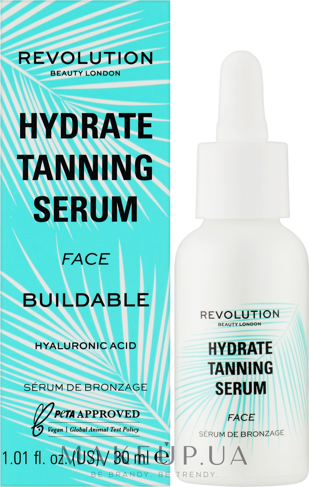 Увлажняющая сыворотка для загара лица - Revolution Beauty Hydrating Face Tan Serum — фото 30ml