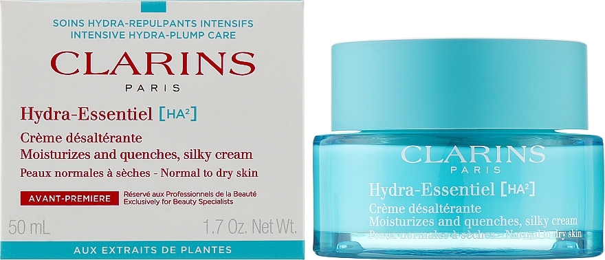 Увлажняющий крем для нормальной и склонной к сухости кожи - Clarins Hydra-Essentiel Silky Cream Normal to Dry Skin (тестер) — фото N2