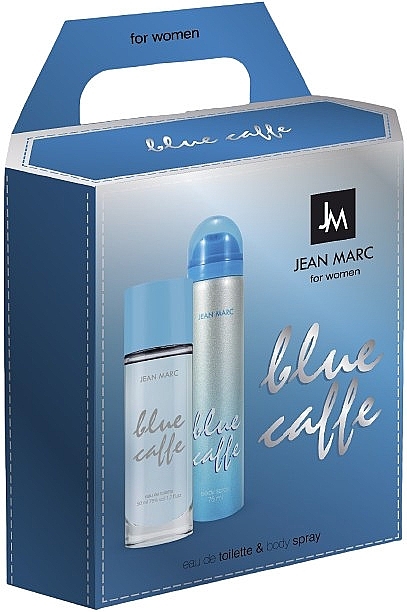 Набор - Jean Marc Blue Caffe (edt/50ml + deo/75ml) — фото N1