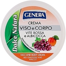 Универсальный крем для лица и тела "Виноград и абрикос" - Genera Dolce Natura Cream — фото N1