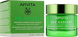 Нічний розгладжувальний гель-бальзам-детокс - Apivita Bee Radiant Smoothing & Reboot Night Gel-Balm — фото N2