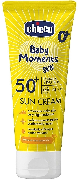Крем сонцезахисний SPF 50+ - Chicco Baby Moments SUN  — фото N1