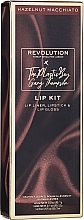 Духи, Парфюмерия, косметика Набор - The Plastic Boy Lip Kit Hazelnut Macchiato (lip/pliner/1g + lip/gloss/3ml + lipstick/3.2g)