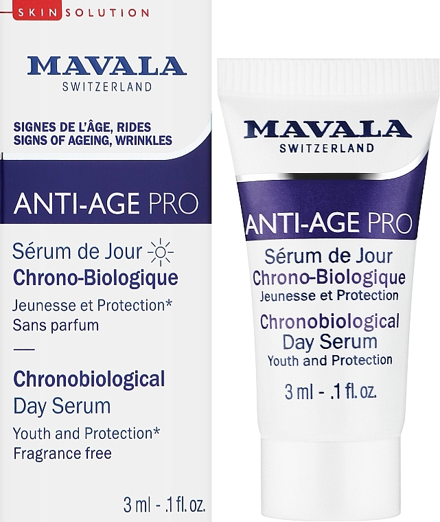 Сыворотка хронобиологическая омолаживающая - Mavala Anti-Age Pro Chronobiological Day Serum (пробник) — фото N2