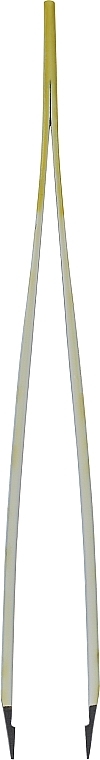 Пінцет із прямим кінчиком, біло-жовтий - Ebelin — фото N2