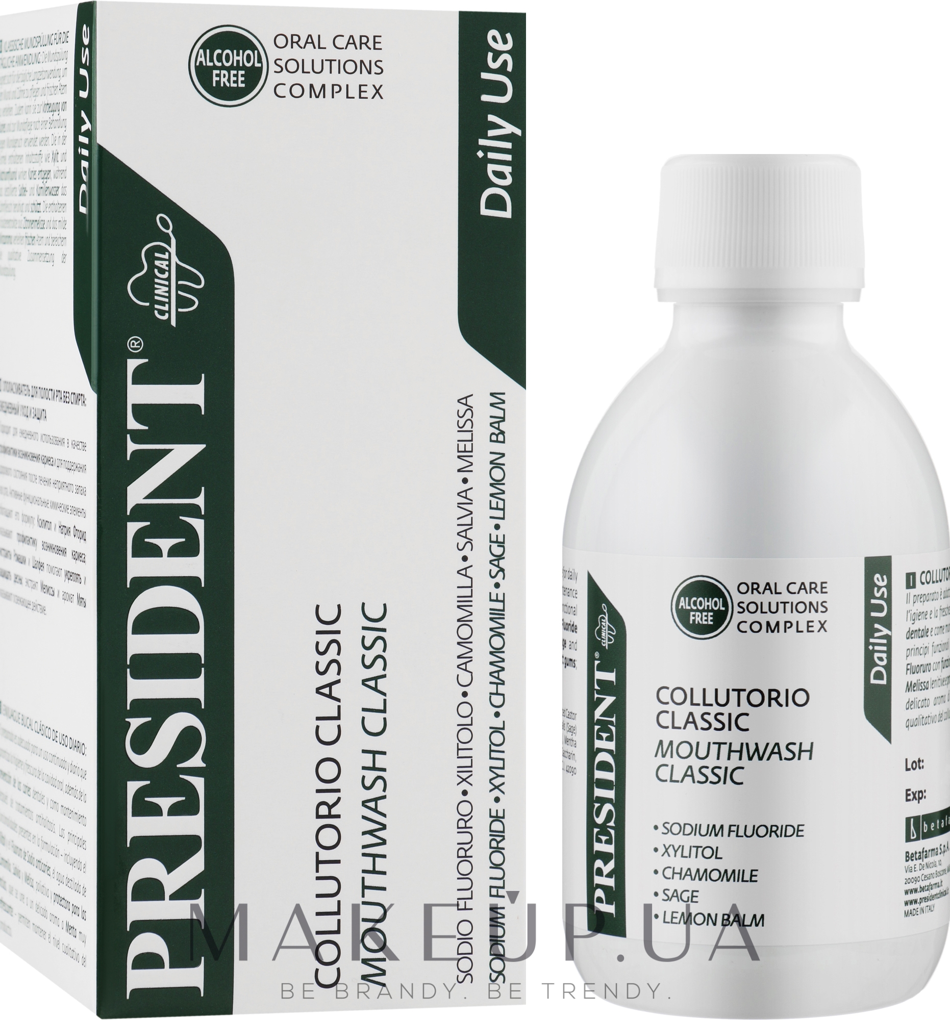 Ополаскиватель для полости рта "Classic" - PresiDENT Clinical Classic — фото 200ml