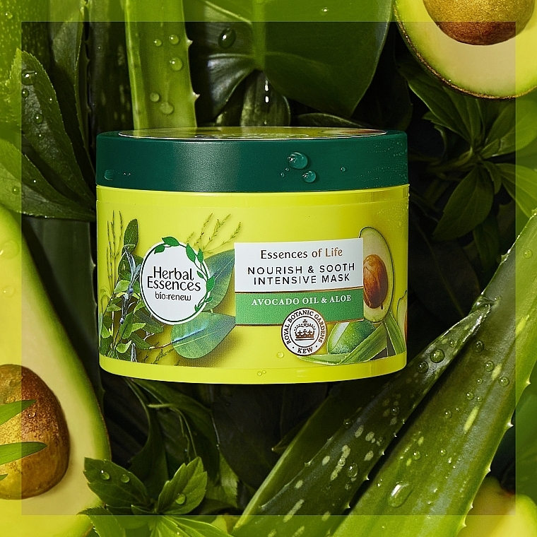 Маска для волосся "Живлення" - Herbal Essences Nourish & Sooth Avocado Oil & Aloe Intensive Hair Mask — фото N8