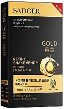 Парфумерія, косметика Маска для обличчя з ретинолом і пептидами - Sadoer Retinol Gold Sanake Venom Peptide Face Mask