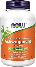 Пищевая добавка "Ашваганда", 450 мг - Now Foods Ashwagandha — фото N1