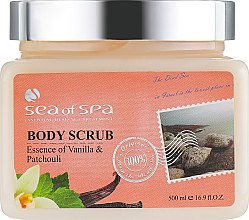 Парфумерія, косметика Скраб для тіла з сіллю Мертвого моря - Sea of Spa Body Scrub Essence of Vanilla & Рatchouli