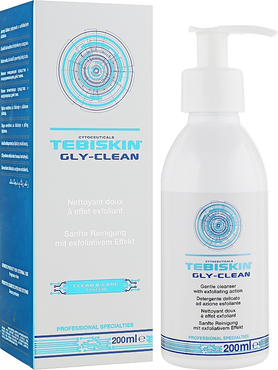 Очищающий гель для тусклой кожи с гиперкератозом и гиперпигментацией - Tebiskin Gly-Clean Cleanser — фото N2