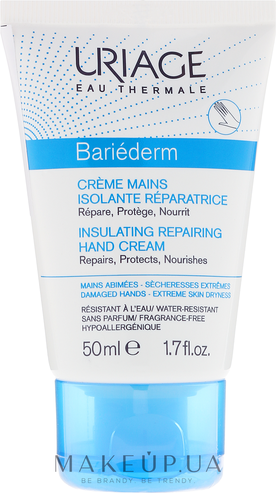 Відновлювальний крем для рук - Uriage Bariederm Insulating Repairing Hand Cream — фото 50ml