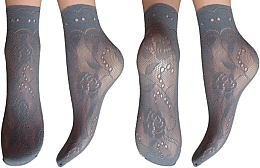 Жіночі фантазійні шкарпетки "Milano", grey - Veneziana — фото N1