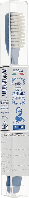 Зубная щетка 1905, средней жесткости, синяя - Pasta Del Capitano — фото N1