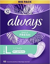 Ежедневные гигиенические прокладки без запаха, 52 шт - Always Daily Fresh Long — фото N2