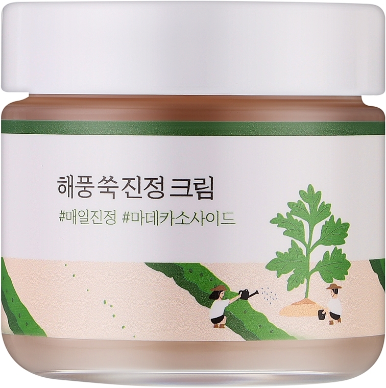 УЦЕНКА Успокаивающий крем с морской полынью - Round Lab Mugwort Calming Cream * — фото N1