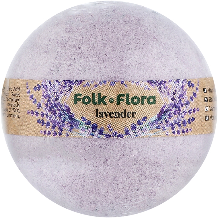 Бомбочка для ванны "Лаванда" - Folk&Flora Bath Bombs — фото N1