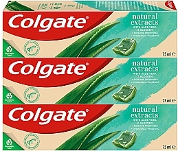 Парфумерія, косметика Набір - Colgate Natural Extracts (toothpaste/3x75ml)