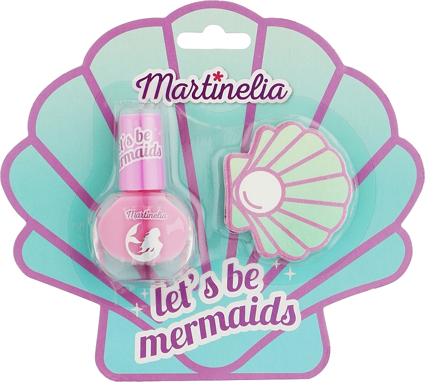 Набір для нігтів "Русалочка" - Martinelia Nagelset Let's be Mermaids (nail/polish/4ml + nail/file/1pcs) — фото N1