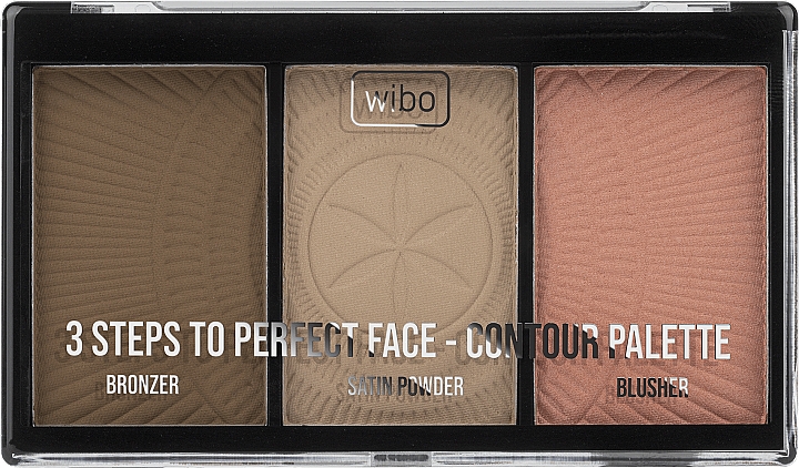 Палетка для контурирования - Wibo 3 Steps To Perfect Face Contour Palette New Edition — фото N1