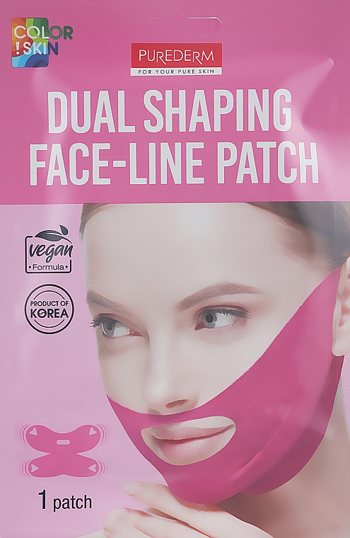 Маска-лифтинг для подбородка, щек и рта - Purederm Dual Shaping Face-Line Patch 