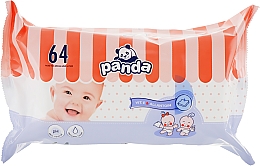 Парфумерія, косметика Вологі серветки для дітей Panda, 64шт - Bella Baby